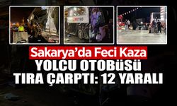 Yolcu Otobüsü Tıra Çarptı: 12 Yaralı
