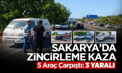 Sakarya'da Zincirleme Kaza: 5 Araç Çarpıştı