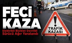 Elektrikli Bisiklet Devrildi Sürücü Ağır Yaralandı