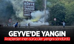 Sürücüler Alevlere Müdahale Etti
