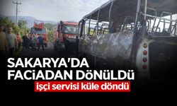 Sakarya'da Faciadan Dönüldü: İşçi Servisi Küle Döndü