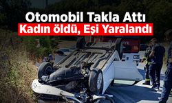 Devrilen Otomobildeki Kadın Öldü, Eşi Yaralandı