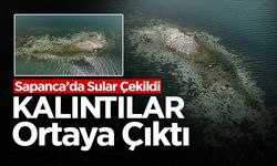 Sapanca'da Sular Çekilince Kalıntılar Ortaya Çıktı