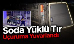 Soda Yüklü Tır Uçuruma Yuvarlandı: Sürücü...