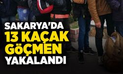 Sakarya'da 13 Kaçak Göçmen Yakalandı