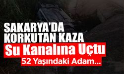 Sakarya'da Kaza: Otomobil Su Kanalına Uçtu