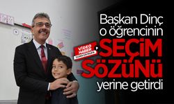 Başkan Dinç’ten O Öğrenciye Sürpriz
