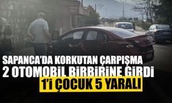 2 Otomobil Birbirine Girdi: 1'i Çocuk 5 Yaralı!