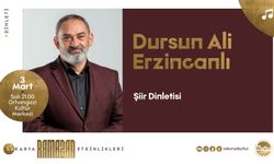 Ramazan Takvimine Dursun Ali Erzincanlı Konuk Oluyor