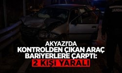 Kontrolden Çıkan Araç Bariyerlere Çarptı: 2 Yaralı
