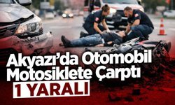 Akyazı’da Otomobil Motosiklete Çarptı: 1 Yaralı