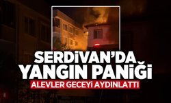 Serdivan'da Panik Dolu Anlar: Alevler Geceyi Aydınlattı!