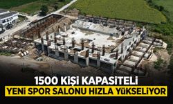 1500 Kişi Kapasiteli Yeni Spor Salonu Hızla Yükseliyor