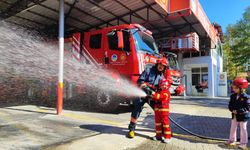Minikler itfaiyeci oldu, afet bilincini deneyimledi
