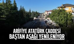 Arifiye Atatürk Caddesi Baştan Aşağı Yenileniyor