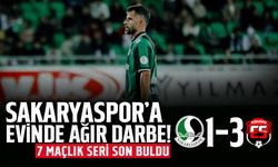 Sakaryaspor’a Evinde Ağır Darbe!