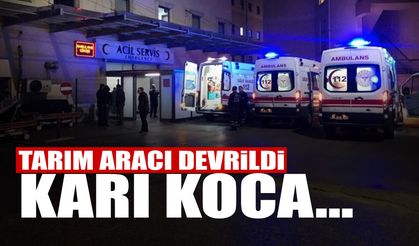 Sakarya'da Tarım Aracı Devrildi