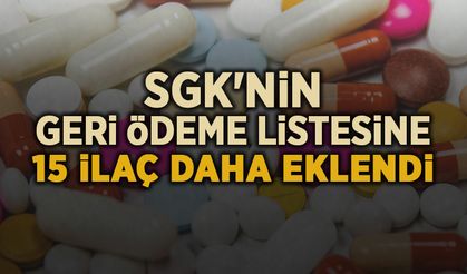 Geri Ödeme Listesine 15 İlaç Daha