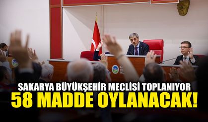 Sakarya Büyükşehir Meclisi Toplanıyor: 58 Madde Oylanacak!