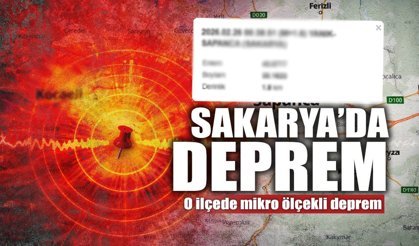 Sakarya'nın O İlçesinde Mikro Ölçekli Deprem