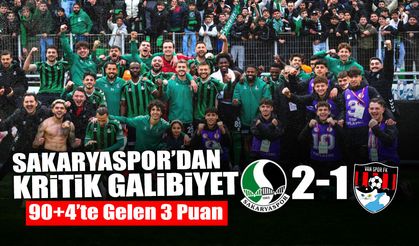 Sakaryaspor’dan Taraftarı Ayağa Kaldıran Galibiyet