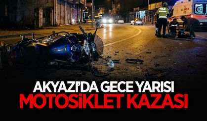Akyazı’da Gece Yarısı Motosiklet Kazası