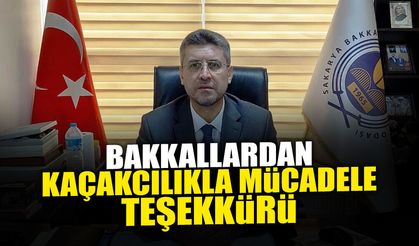 Bakkallar Odasından Kaçakçılıkla Mücadele Teşekkürü