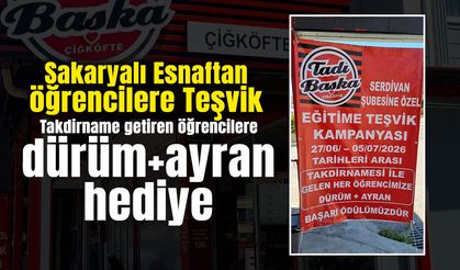 Takdirname Getiren Öğrencilere Dürüm + Ayran Hediye