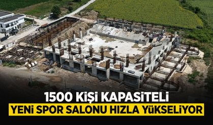 1500 Kişi Kapasiteli Yeni Spor Salonu Hızla Yükseliyor