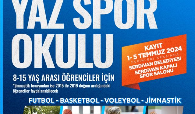 Serdivan'da Yaz Spor Okulları Başlıyor