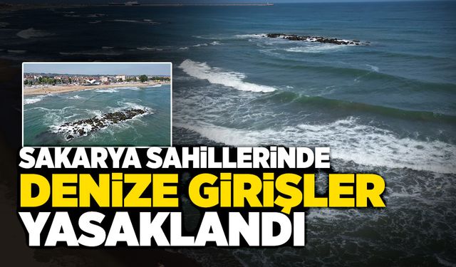 Sakarya'da Denize Girişler Yasaklandı