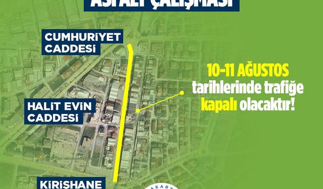 Halit Evin Caddesi Yenileniyor: Trafik Alternatif Güzergâhlardan Sağlanacak