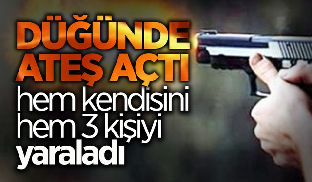 Düğünde Ateş Açtı Kendisini ve 3 Kişiyi...