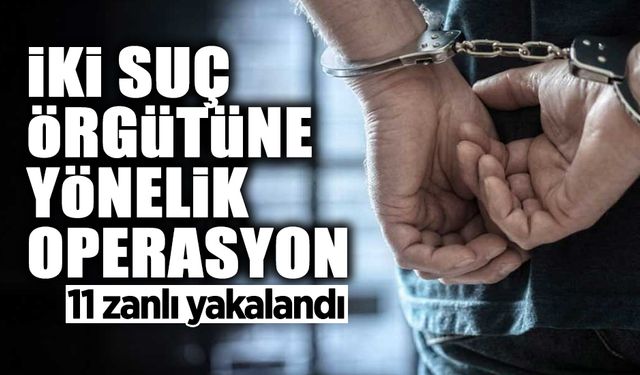 İki Suç Örgütüne Yönelik Operasyon