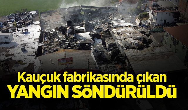 Sakarya'da Kauçuk Fabrikasında Çıkan Yangın Söndürüldü