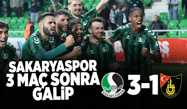 Sakaryaspor 3 Hafta Sonra Galip