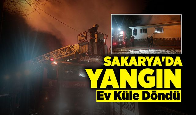 Sakarya'da Yangın! Ev Küle Döndü...