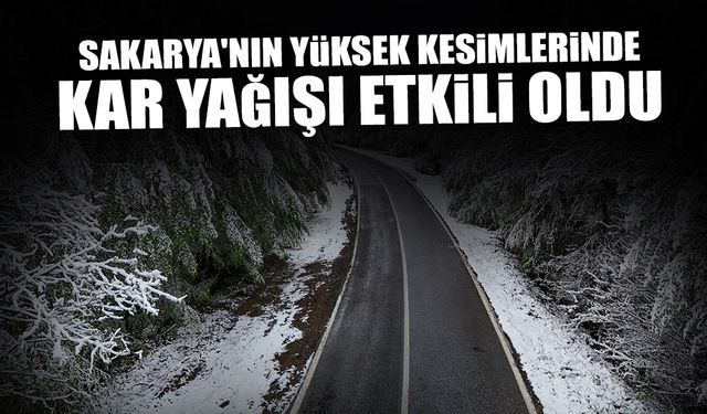 Sakarya'nın Yüksek Kesimlerinde Kar Yağışı Etkili Oldu