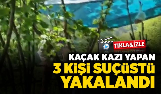 Kaçak Kazı Yapan 3 Kişi Suçüstü Yakalandı
