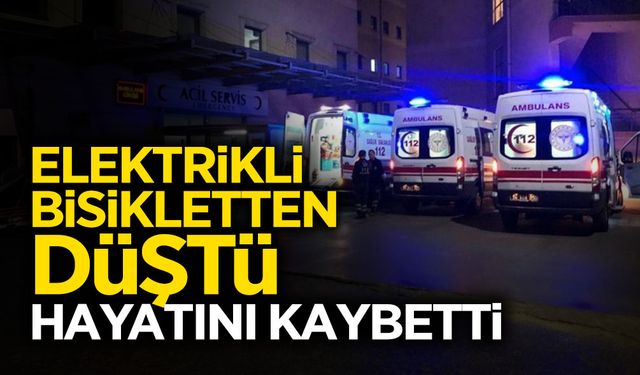Elektrikli Bisikletten Düştü Hayatını Kaybetti