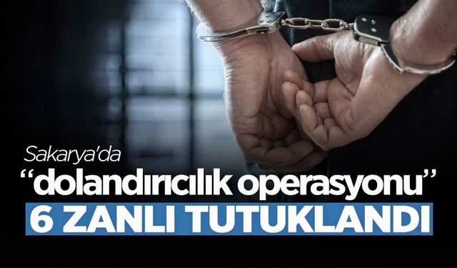 Sakarya'da Dolandırıcılık Operasyonu