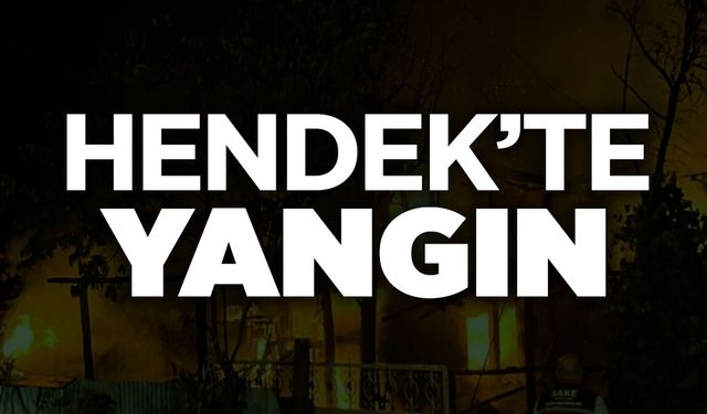 Hendek'te Yangın: 2 Katlı Ahşap Alevlere Teslim Oldu