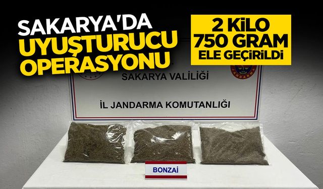 Sakarya'da Operasyon: 2 Kilo 750 Gram...