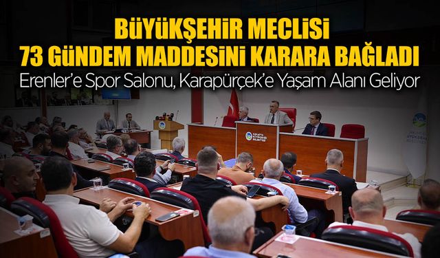 73 Gündem Maddesi Karara Bağlandı