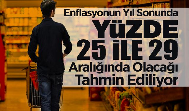 Enflasyonun Yıl Sonunda yüzde 25 ile 29 Aralığında Olacağı Tahmin Ediliyor