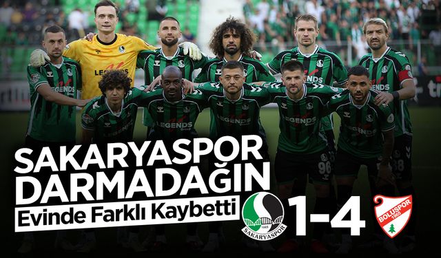 Sakaryaspor Evinde Farklı Kaybetti: 1-4