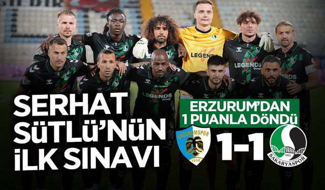 Sakaryaspor'da Serhat Sütlü’nün ilk Sınavı