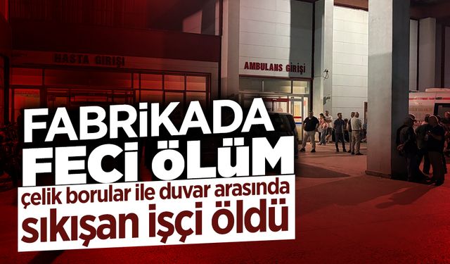 Fabrikada Feci Ölüm: Genç İşçi Yaşamını Yitirdi