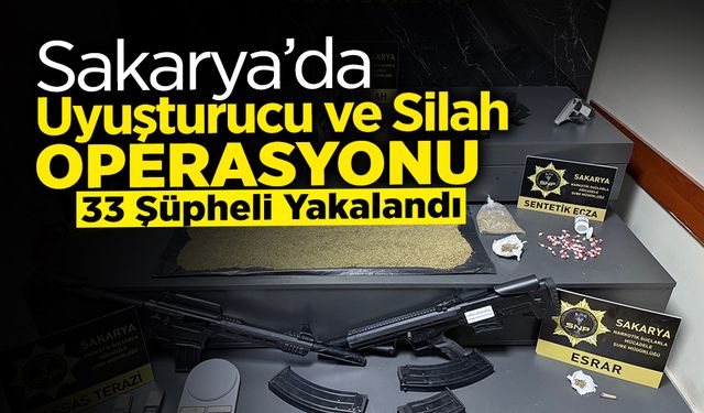 Sakarya’da Uyuşturucu ve Silah Operasyonu