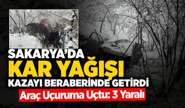 Sakarya’da Kar Yağışı Kazayı Beraberinde Getirdi